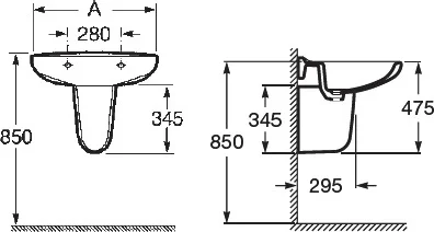 Полупьедестал для раковины Roca Victoria белый 33739200Y (детальная фотография), в наличии index_1