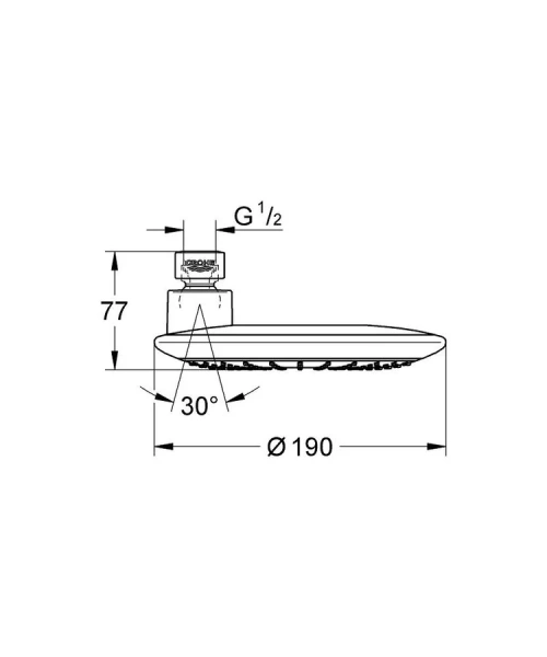 Верхний душ Hansgrohe Raindance E хром 27371000 (детальная фотография), верхние души