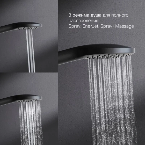 Душевой комплект Am.Pm Like черный матовый F0118022 (детальная фотография), в наличии