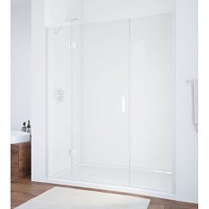 Душевая дверь профиль белый стекло прозрачное Vegas-glass