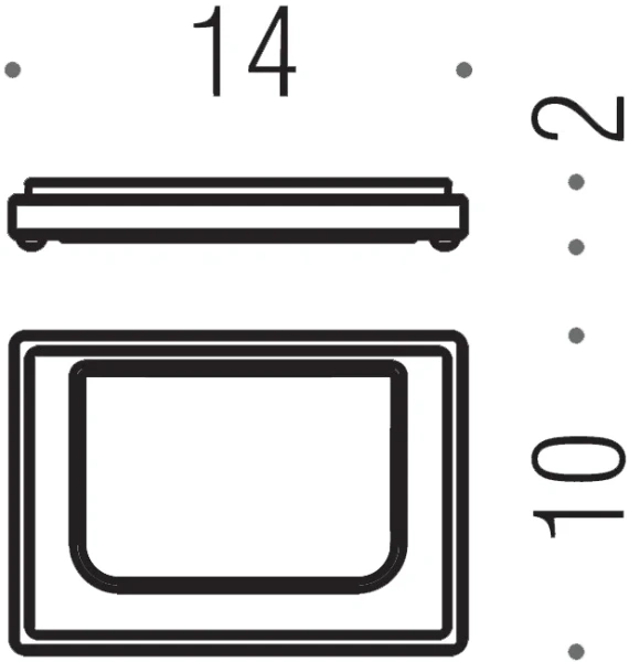 Мыльница Colombo Look белая матовая B1640.BM (детальная фотография), металлические, стеклянные