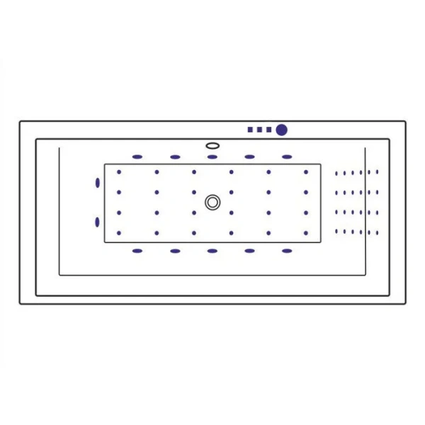 Ванна гидромассажная Excellent Crown Grand Nano 190 x 90 см, белый/хром, WAEX.CRG19.NANO.CR (детальная фотография), 190 см