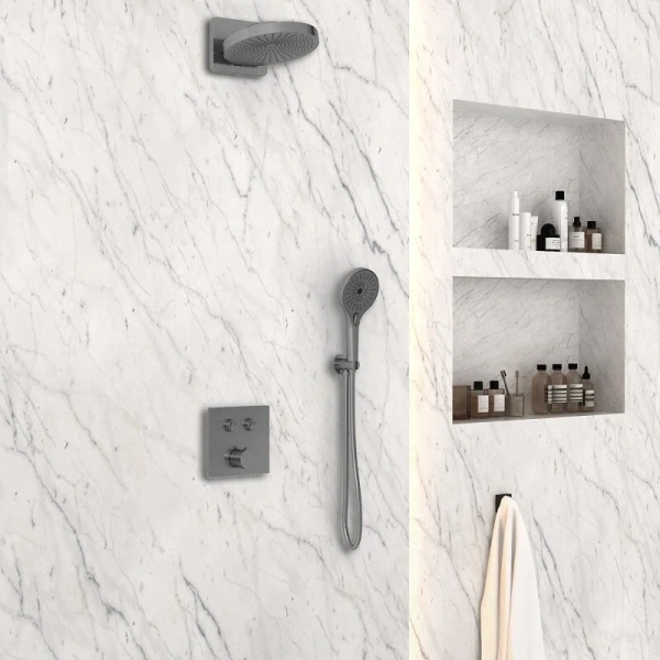 Душевой комплект Vincea вороненая сталь VSFW-4I211GM (детальная фотография), другие