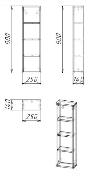 Полка для ванной Grossman Бруно 25 см веллингтон 402501 (детальная фотография), в наличии