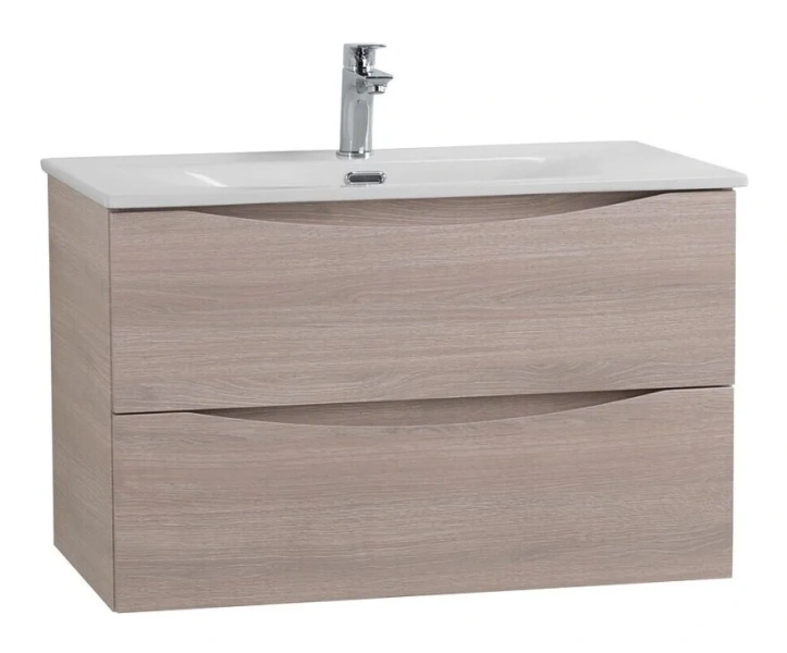 Тумба под раковину подвесная BelBagno Marino-Cer-N 90 см Rovere Grigio MARINO-CER-N-900-2C-SO-RG-P (детальная фотография), современная, hi-tech