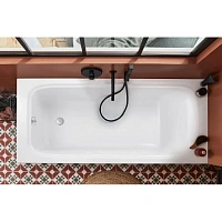 Ванна из искусственного камня Jacob Delafon Elit E6D361RU-00, 170 х 70 см, с каркасом, слив-перелив в подарок, белая
