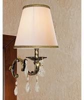 Светильник для ванной, крепление на раму, абажур белого цвета, фурнитура бронза, La Beaute