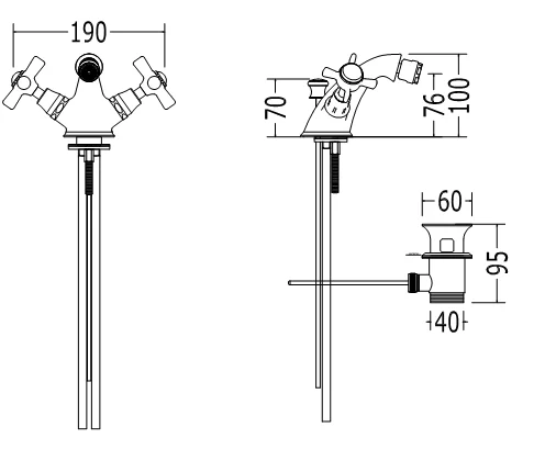 Смеситель для биде Devon&Devon City UTCI120 (детальная фотография), для биде