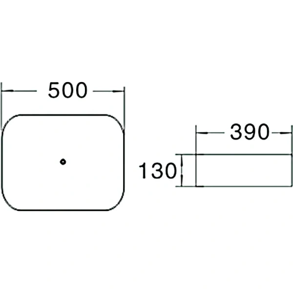 Раковина SantiLine 50 см белая матовая SL-1051MW (детальная фотография), современные, hi-tech