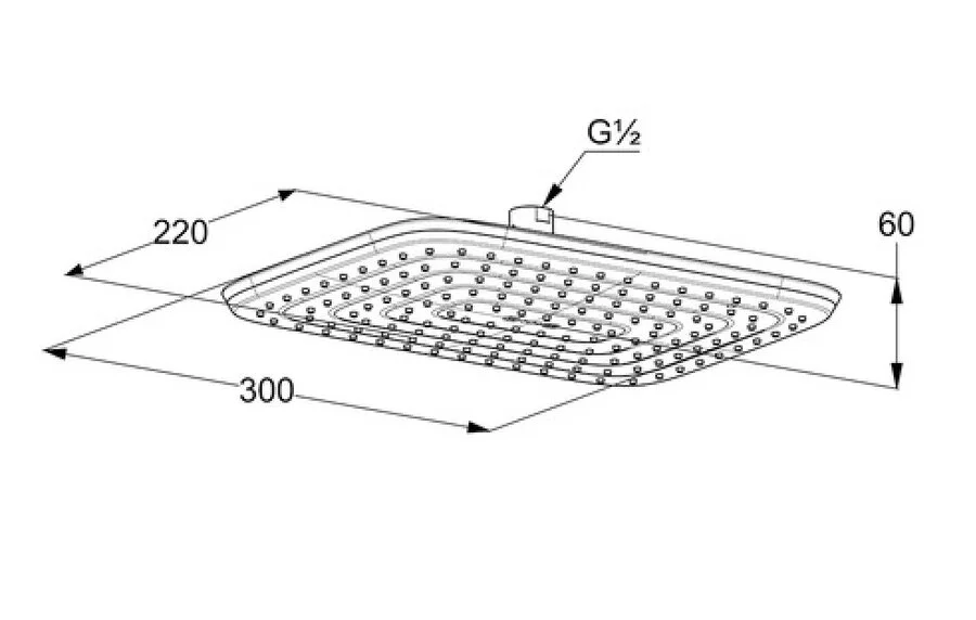 Верхний душ Kludi Freshline прямоугольный 6445005-00 (детальная фотография), верхние души