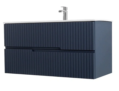 Тумба под раковину подвесная Cezares Duet 100 см grafito - фото 5