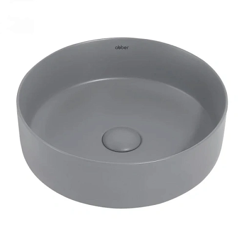 Раковина Abber Bequem 36 см серая матовая - фото 4