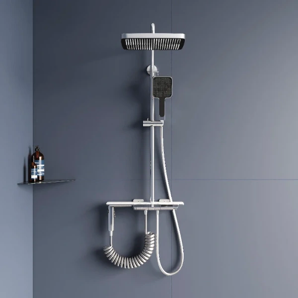 Душевая стойка RGW Shower Panels 51140135 с термостатом (детальная фотография), современные, hi-tech