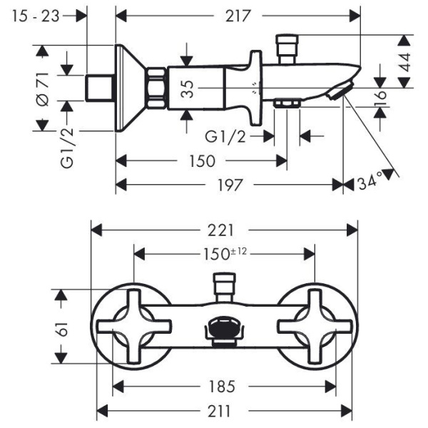 Схема (детальная фотография), для ванны