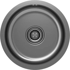 Мойка для кухни Paulmark Werra 46 см вороненая сталь