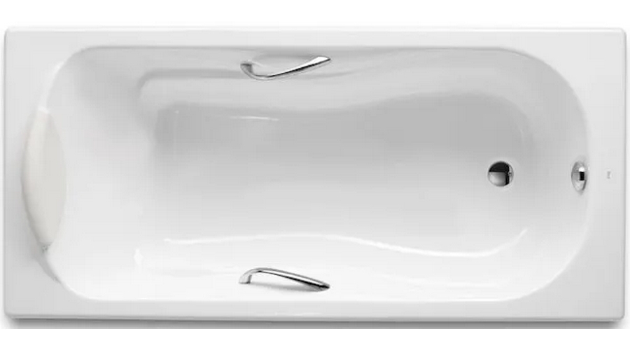 Ванна чугунная Roca Haiti 150х80 см с отверстиями под ручки 2332G000R (детальная фотография)