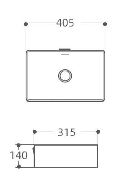 Раковина Aquanet Perfect 40 см черная PERFECT-1-MB (детальная фотография), современные, hi-tech