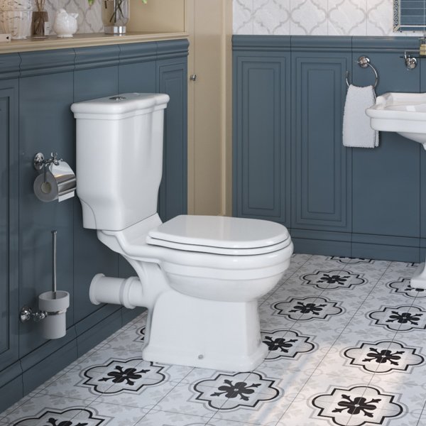 Унитаз компакт BelBagno Boheme BB115 с горизонтальным выпуском (детальная фотография), с бачком