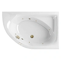 Ванна гидромассажная Excellent Aquarella Soft 150 x 100 см, правая, белый/бронза, WAEX.ARP15.SOFT.BR