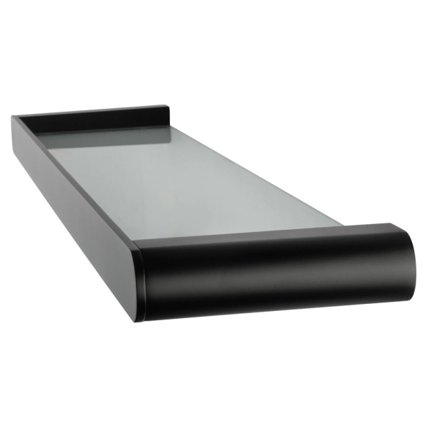 Полочка для ванной Wonzon & Woghand Carbon черная матовая WW-7727 (детальная фотография), черные, комбинированные, другие
