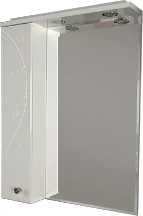 Зеркальный шкаф с подсветкой Акватон Лиана 65 см белый, левый 1A166202LL01L (детальная фотография), навесные