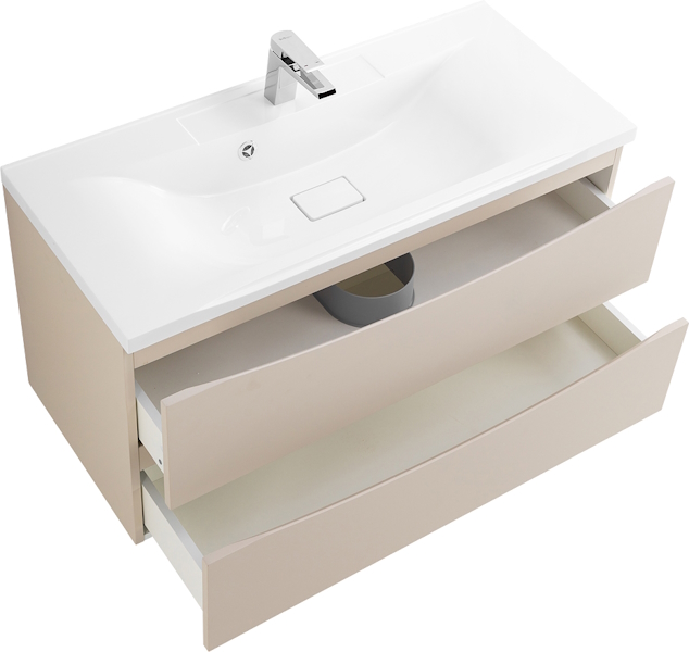 Тумба под раковину подвесная BelBagno Marino 100 см crema opaco MARINO-1000-2C-SO-CO-P (детальная фотография), моноблок