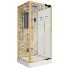 Душевая кабина Niagara Luxe 100х90 см золото