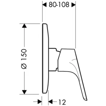 Смеситель для душа Hansgrohe Focus E2 31967000 однорычажный (детальная фотография), для душа