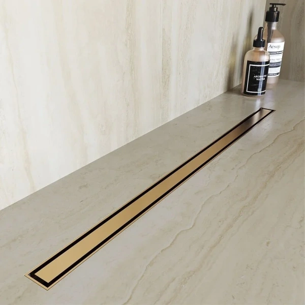 Душевой трап RGW SDR-51Gb 60 см золото Brush 76215160-06 (детальная фотография), для монтажа в пол