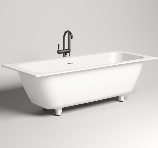 Ванна из искусственного камня Salini Orlanda Axis Kit 190x80 см покраска по RAL полностью 103321MF (детальная фотография), искусственный камень