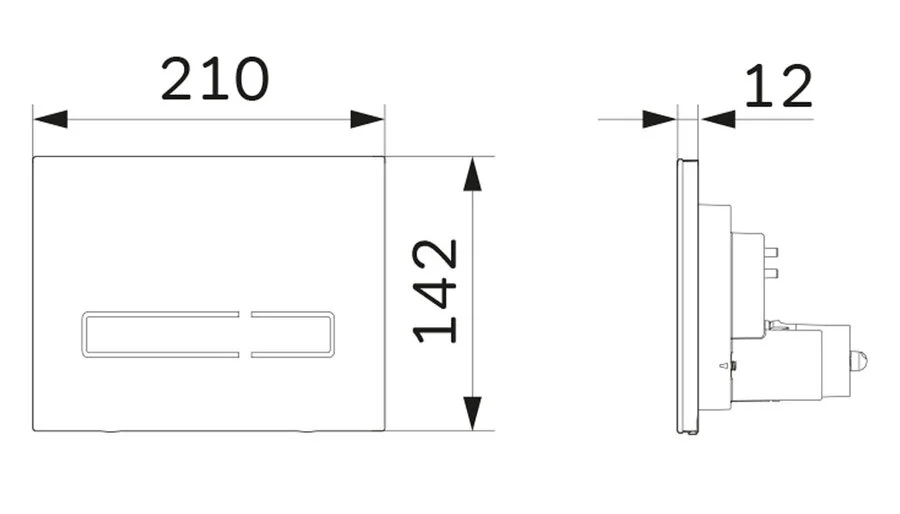 Клавиша смыва Am.Pm Touch Pro черная глянцевая I0450A38 (детальная фотография), нет в наличии