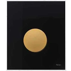 Клавиша смыва для писсуара, цвет стекла чёрный, цвет кнопки золото, Tece TECEloop 9242658