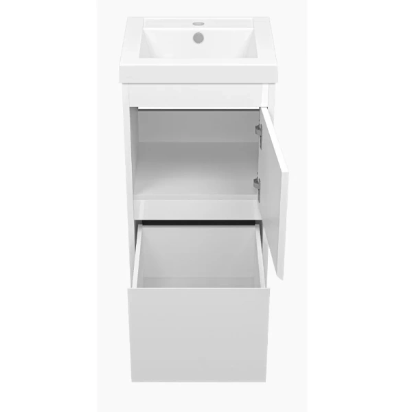 Тумба под раковину напольная Misty Алиса 50 см белая Э-Али01050-0112Я (детальная фотография), современная, hi-tech