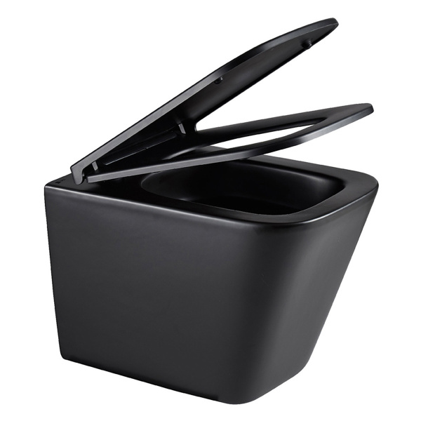 Унитаз подвесной Lemark Florex черный матовый 9612002 (детальная фотография), подвесные, встраиваемые