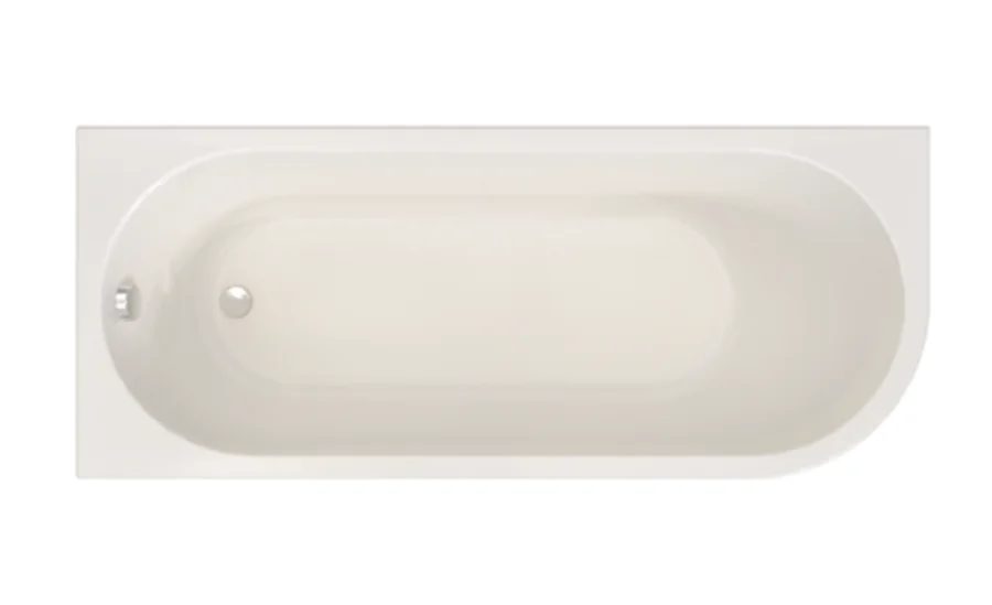 Акриловая ванна Радомир Вальс 3/4 1-01-2-1-1-338К/1-01-2-2-1-338К, 170 x 70 см, L/R, каркас, фронтально-торцевая панель, сифон, слив-перелив автомат в комплекте, белая (детальная фотография), современныe, hi-tech