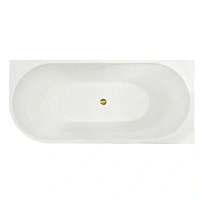 Ванна акриловая Royal Bath Riva RB610311L-GD/RB610311R-GD, 170 x 78 см, левая/правая, цвет белый