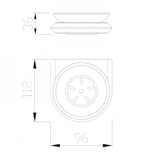 Мыльница Abber Nord AA1558 подвесная (детальная фотография), современные, hi-tech