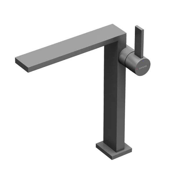 Смеситель для раковины Sancos Linn вороненая сталь SC9020GG (детальная фотография), современные, hi-tech