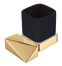 Стакан для ванной Boheme New Venturo золото/черный