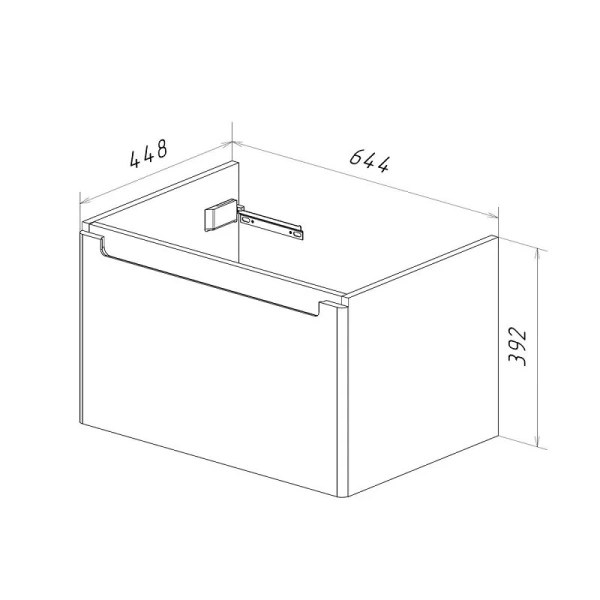 Тумба под раковину подвесная Lemark Buno Mini 70 см белый глянец LM05BM70T (детальная фотография), в наличии