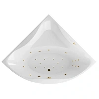 Ванна гидромассажная Excellent Glamour Ultra 150 x 150 см, белый/золото, WAEX.GLA15.ULTRA.GL