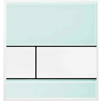 Клавиша смыва, цвет стекла зелёный, цвет кнопки белый, Tece TECEsquare Urinal 9242803