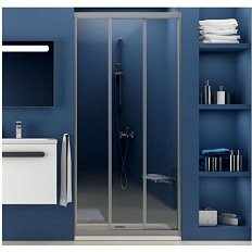 Душевая дверь, профиль сатин, стекло прозрачное, Ravak Supernova ASDP3-100 00VA0U02Z1