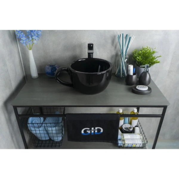Раковина GID Creativo Nc9077 40 см черная 52230 (детальная фотография), в форме чаши, круглой формы