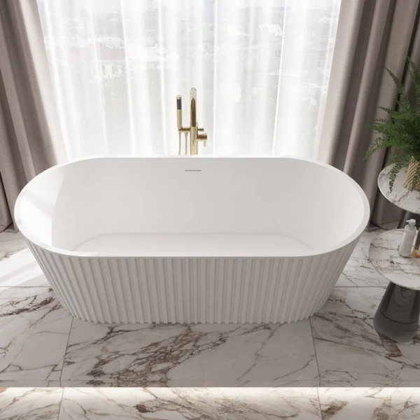 Ванна акриловая Corpa Nera Bonini CN130111, 170 х 80 см, белый матовый (детальная фотография), 170 см