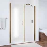 Душевая дверь профиль бронза стекло шиншилла Vegas-glass