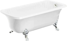 Ванна из искусственного камня Migliore Olivia 174х80 см фурнитура хром