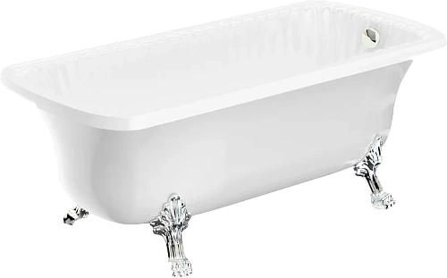 Ванна из искусственного камня Migliore Olivia 174х80 см фурнитура хром - фото 1