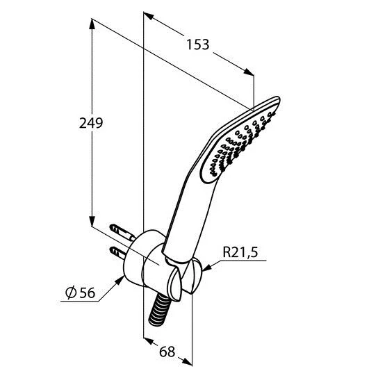 Душевой комплект Kludi Fizz черный матовый/хром 6765087-00 (детальная фотография), душевые комплекты, наборы