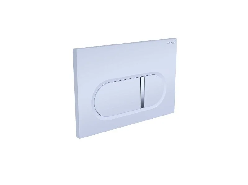 Клавиша смыва Акватек белая KDI-0000042 (детальная фотография), слив эконом-стандарт с двумя клавишами